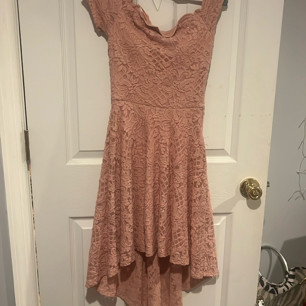 Pink high low dress